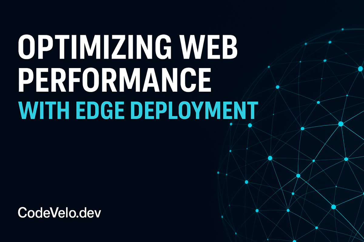 Optimizing Web Performance with Edge Deployment