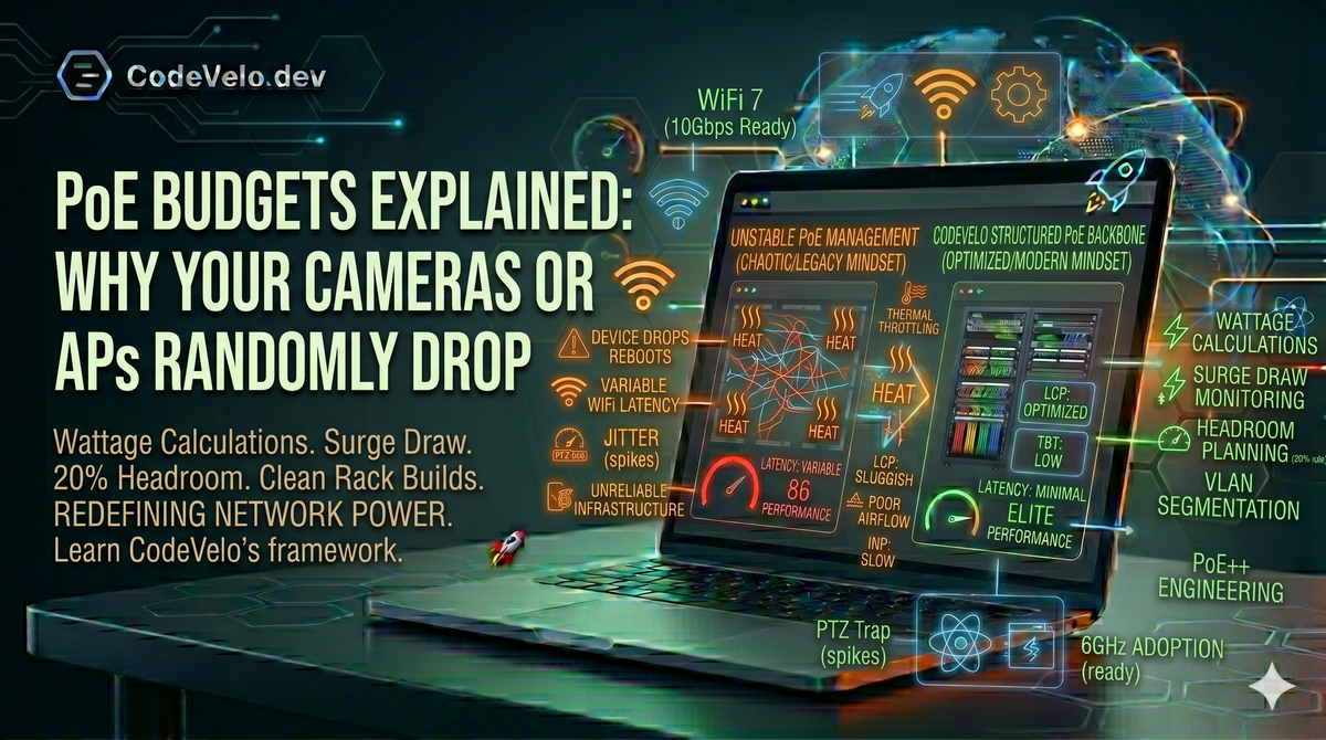 PoE Budgets Explained: Why Your Cameras or APs Randomly Drop