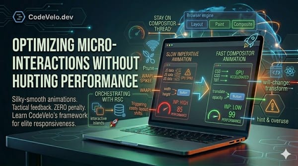 Optimizing Micro-Interactions Without Hurting Performance