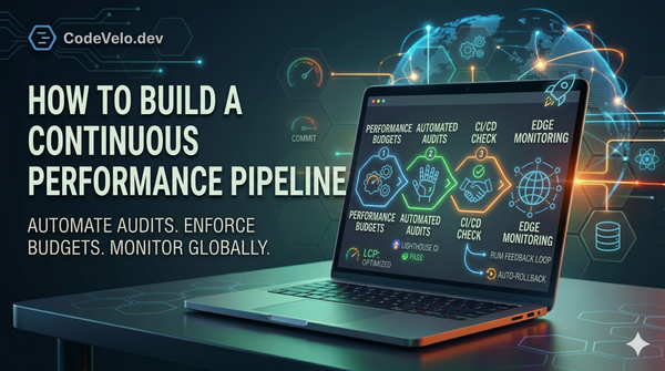 How to Build a Continuous Performance Pipeline